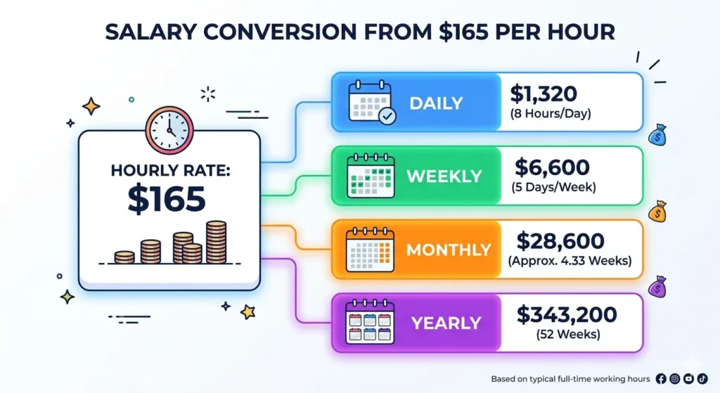 salary conversion from $165 per hour