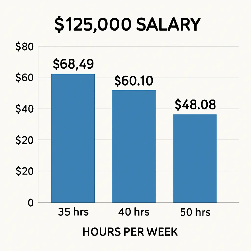 $125,000 SALARY TO HOURLY