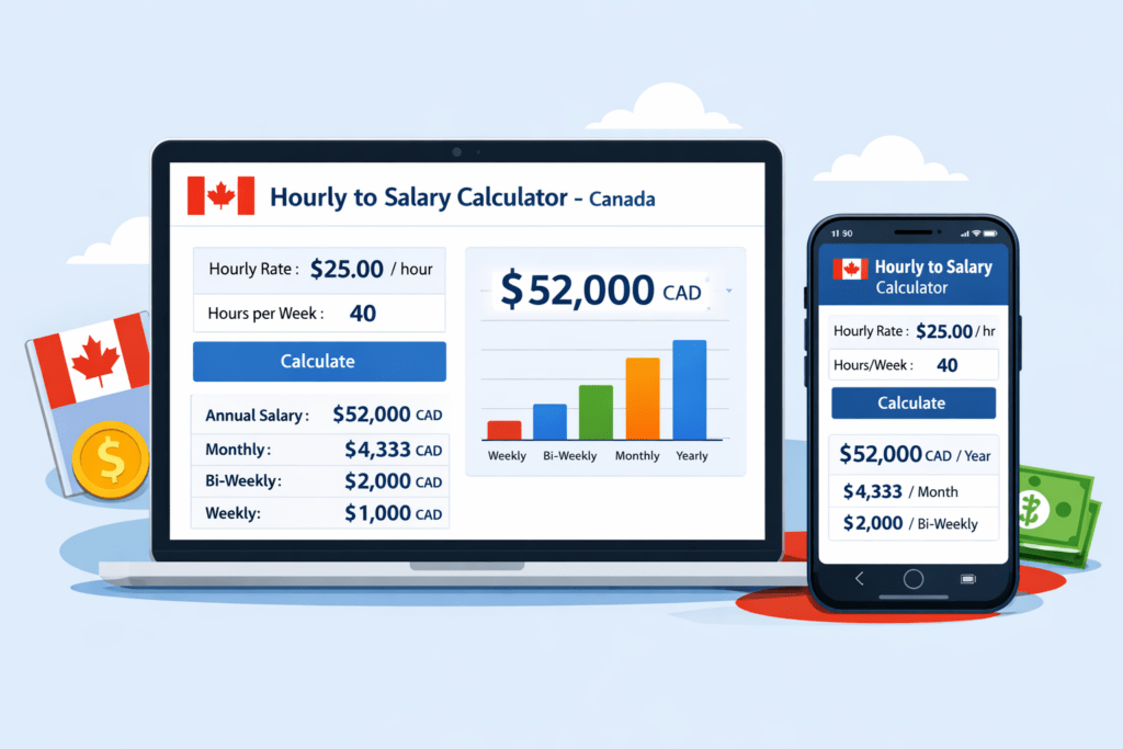 Hourly to Salary Calculator Canada – Free Wage Converter