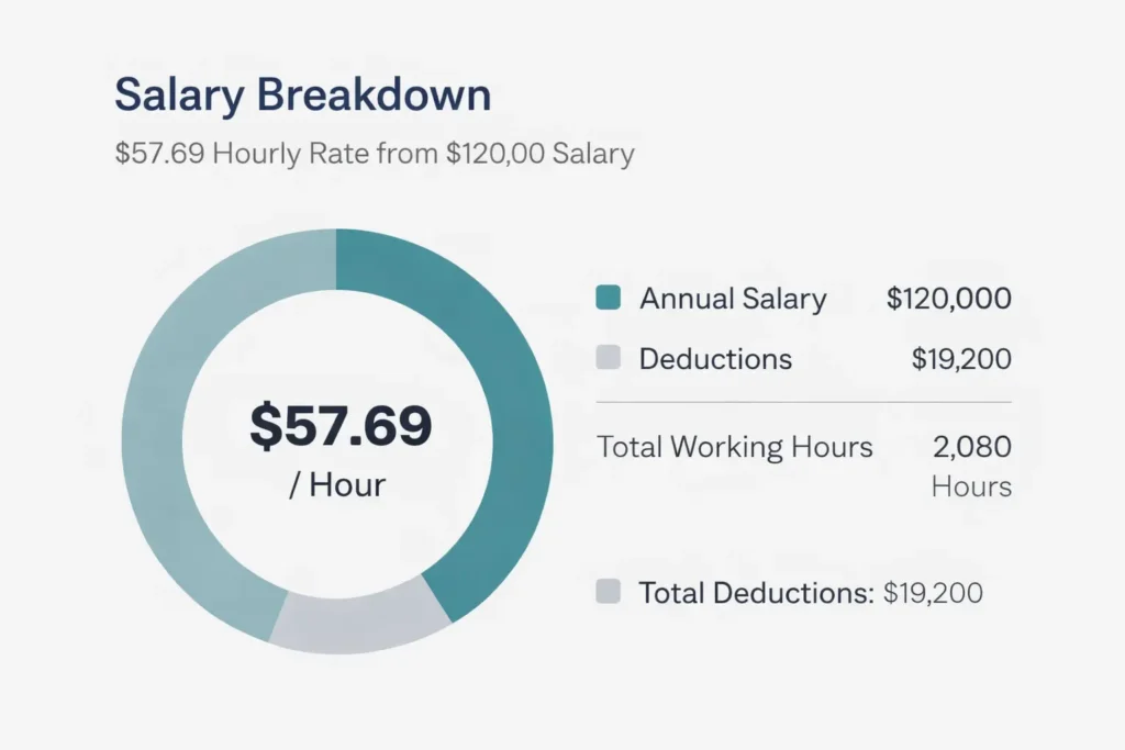 Salary breakdown visualization.