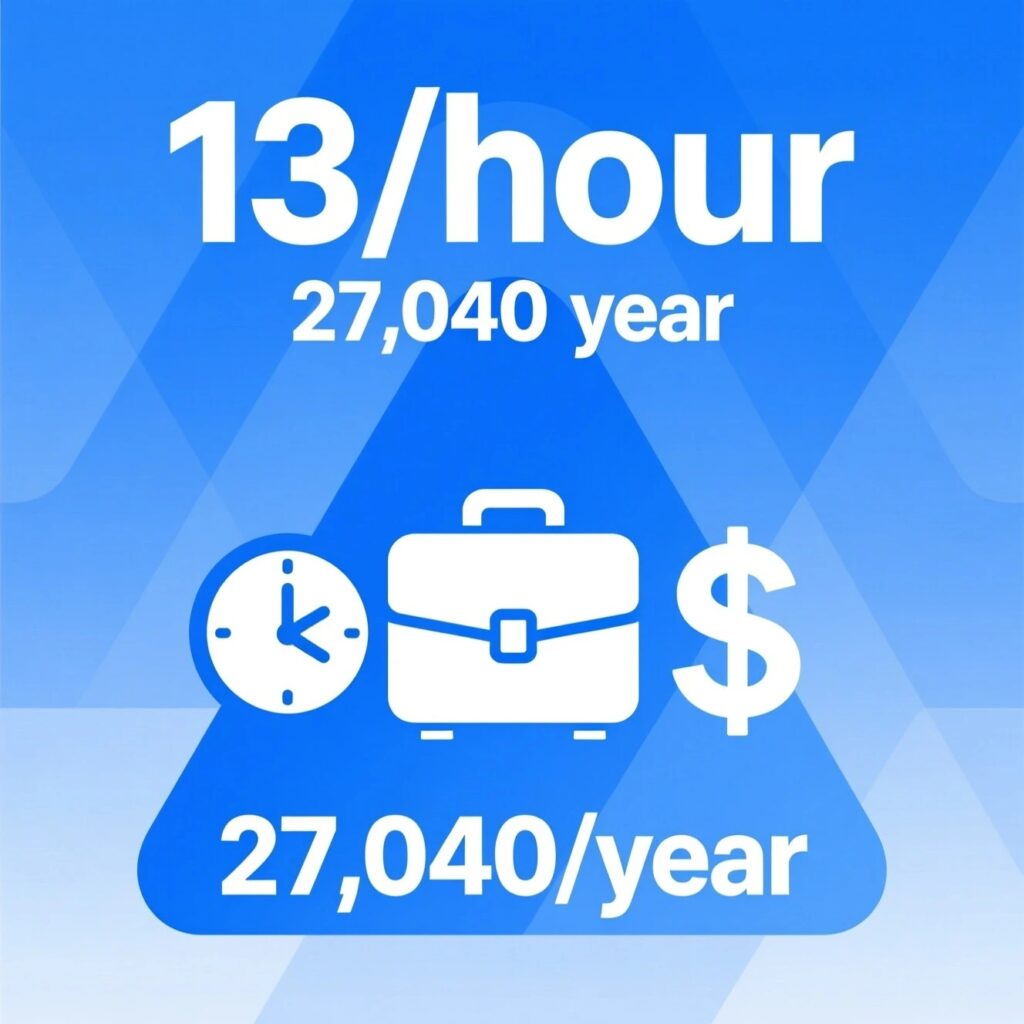 $13 an Hour is How Much a Year