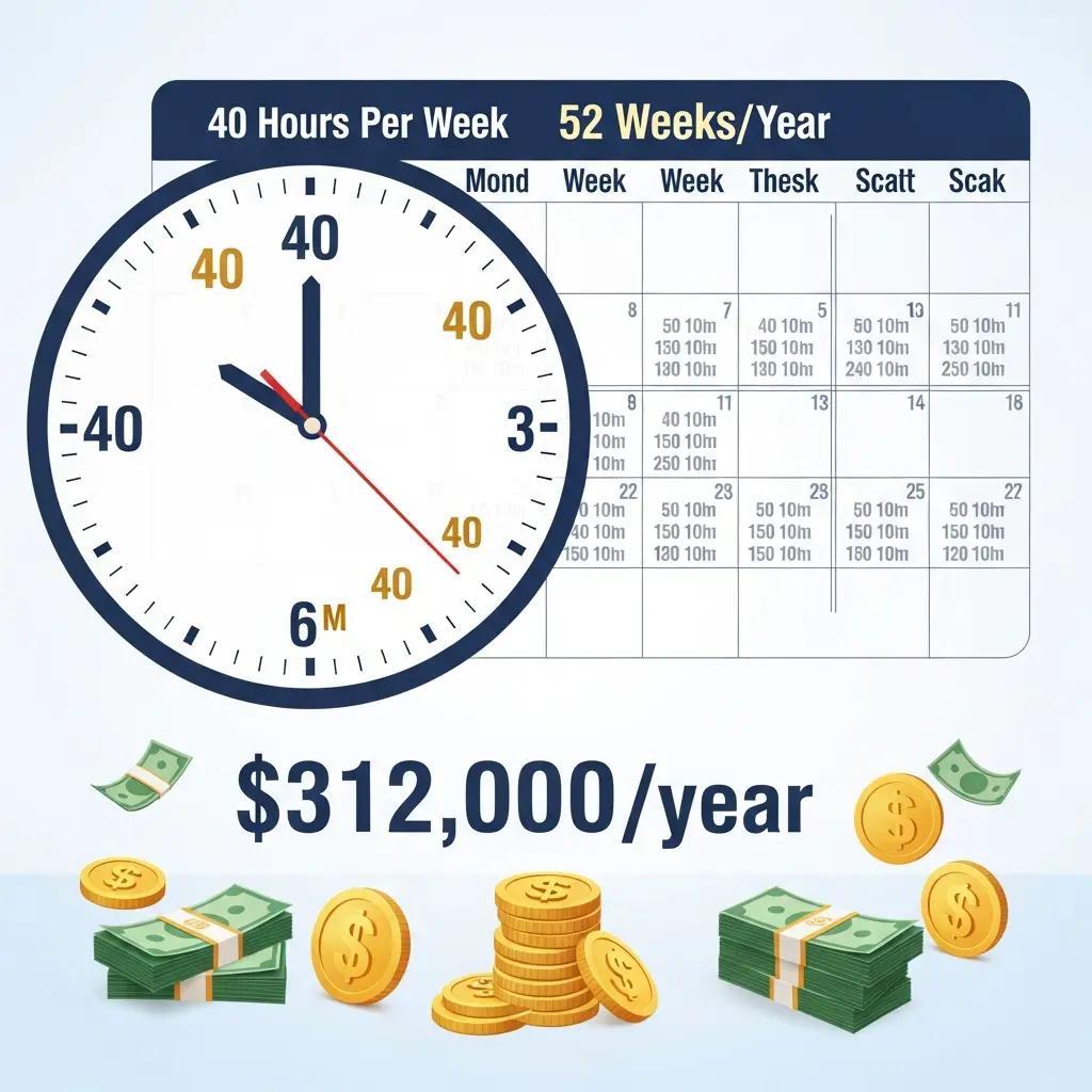 40 hour per week 52 weeks/year