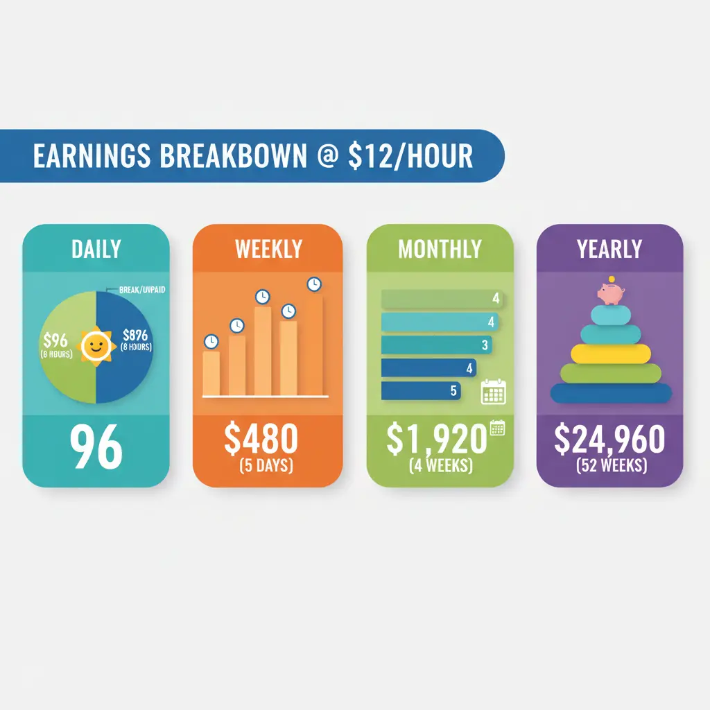$12 hour breakdown