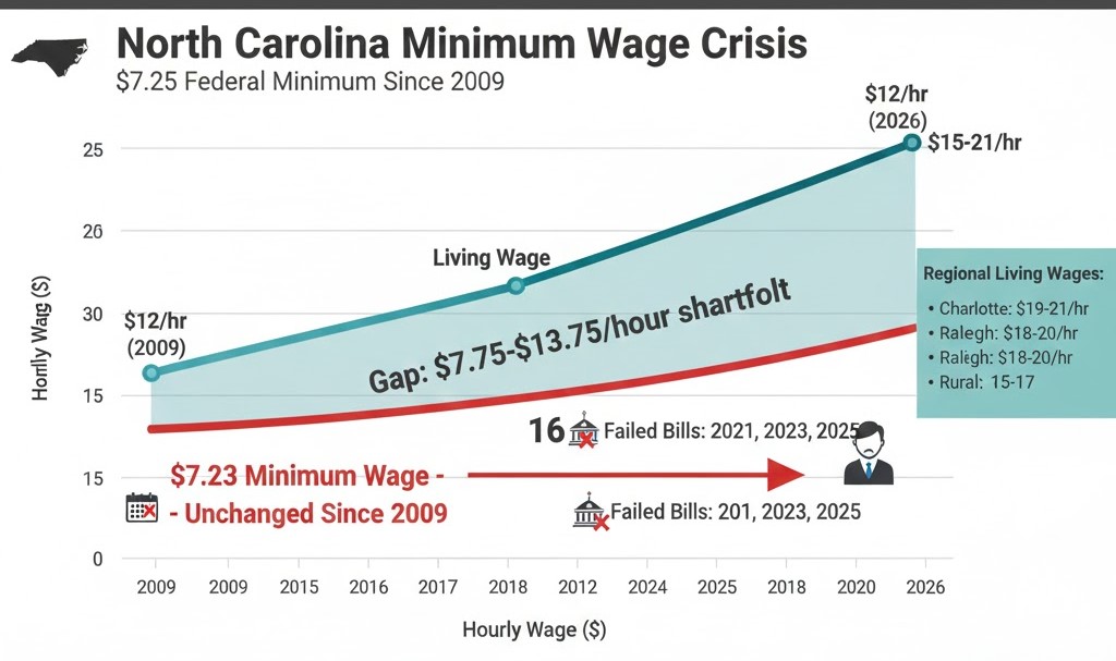 north carolina minimum wage crisis craft 2026